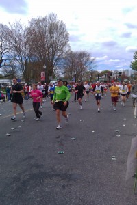 2010 Boston marathon, from downtown Natick, Massachusetts