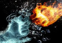fire and ice fists clash - image by thommas68 from Pixabay