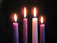 lit Advent candles