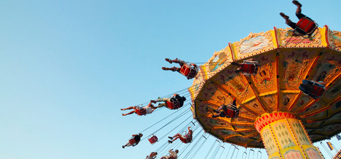 movement on amusement park ride