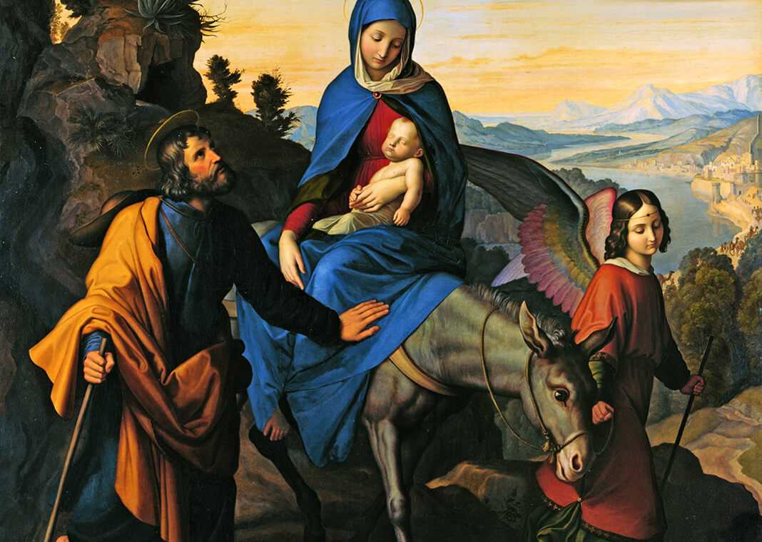 "The Flight into Egypt" by Julius Schnorr von Carolsfeld - public domain via Wikimedia Commons