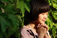 young woman praying