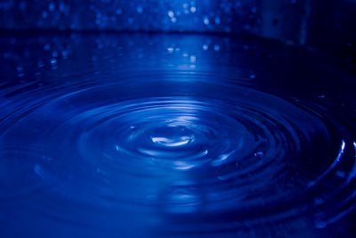 blue ripples of water