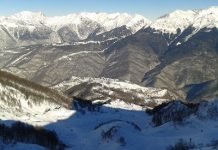 Ski area Rosa Khutor near Sochi, Russia