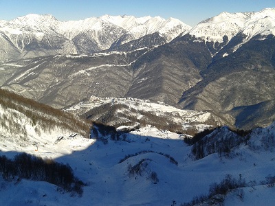 Ski area Rosa Khutor near Sochi, Russia