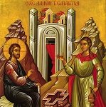 icon of Jesus and the Samaritan woman at the well