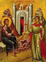 icon of Jesus and the Samaritan woman at the well