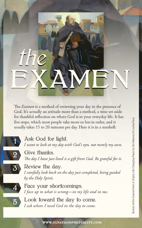 The Examen Prayer Card