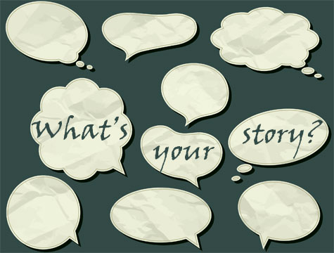 What's your story? - speech bubbles