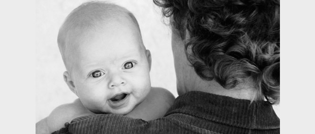 baby over mother's shoulder