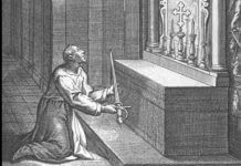 St. Ignatius lays down his sword at Montserrat