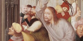 Jesus Chasing the Merchants from the Temple by Quentin Matsys