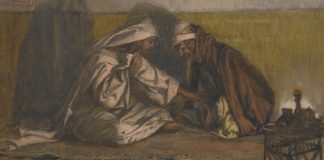 Interview between Jesus and Nicodemus by James Tissot