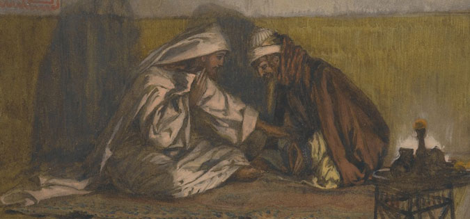 Interview between Jesus and Nicodemus by James Tissot