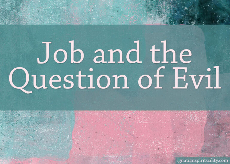 Job and the Question of Evil - text over pink and green abstract geometrical background - oxygen/Moment/Getty Images