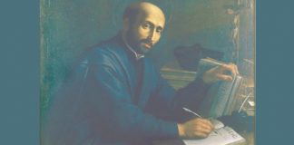 St. Ignatius Loyola at desk