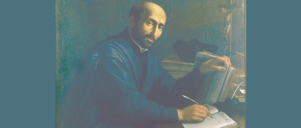 St. Ignatius Loyola at desk