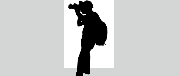 photographer in silhouette