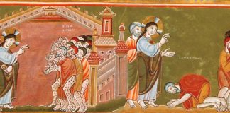 Cleansing of the Ten Lepers - Codex Aureus Epternacensis (public domain via Wikimedia Commons)