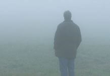 man in fog