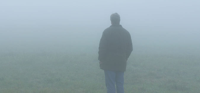 man in fog