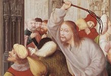 Quentin Matsys, "Jesus Chasing the Merchants from the Temple"