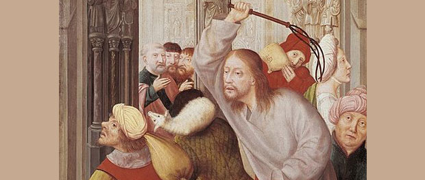 Quentin Matsys, "Jesus Chasing the Merchants from the Temple"