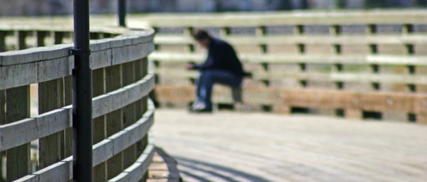 lonely or depressed figure