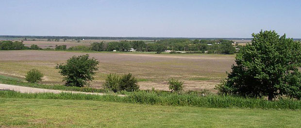 Platte River valley west of Omaha. Image released into the public domain by its author, Iulus Ascanius at the Wikipedia project.