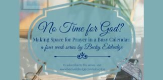 No Time for God? logo for prayer series by Becky Eldredge