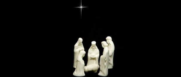 Nativity scene with Magi