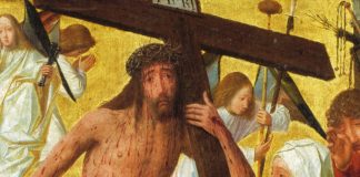 Geertgen tot Sint Jans - "Christ as Man of Sorrows" (cropped) - public domain via Wikimedia Commons