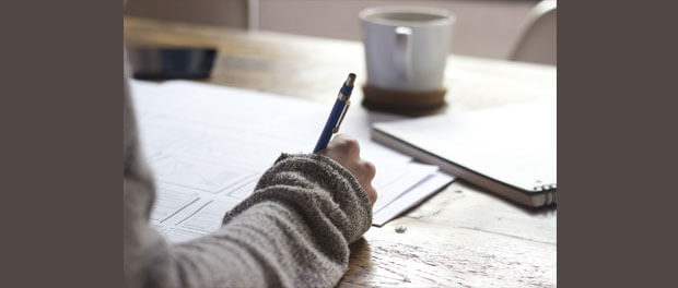 woman writing letter