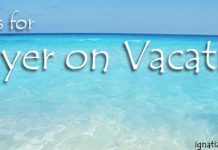 prayer on vacation - beach scene