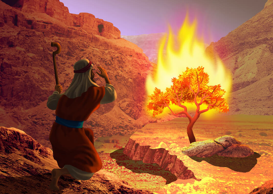 Moses and the burning bush - Masha Arkulis/Shutterstock.com