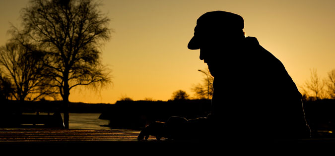 silhouetted figure