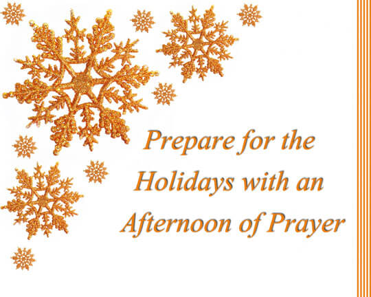 pre-holiday afternoon of prayer