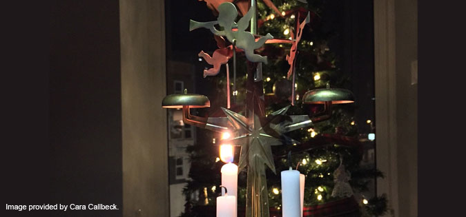 Advent candles and angels