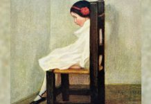 girl pouting in corner