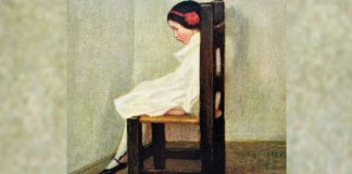 girl pouting in corner