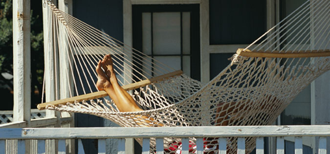 resting in hammock