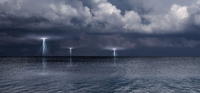 storm clouds and lightning