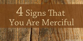 4 Signs That You Are Merciful - text on wood-tone background