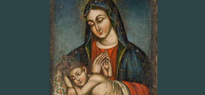 Holy Mother Mary with Child Jesus by unknown Armenian painter - Public domain via Wikimedia Commons