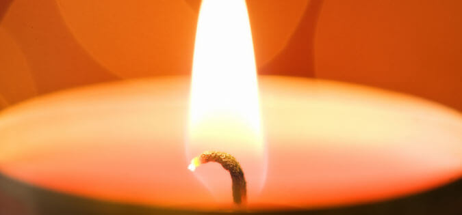 candle flame close-up
