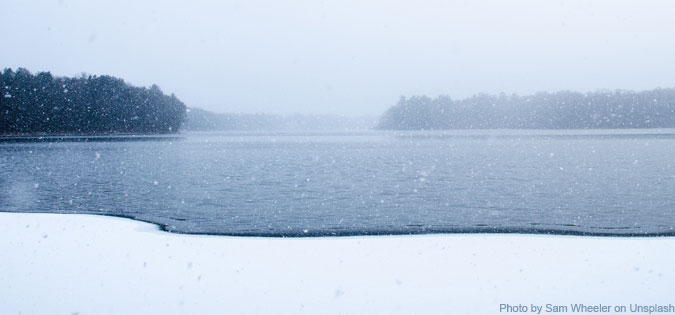 frozen lake - winter chill