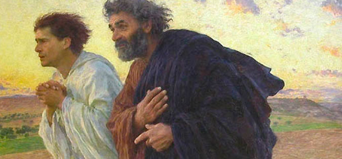 The Disciples Peter and John Running to the Sepulchre on the Morning of the Resurrection by Eugene Burnand