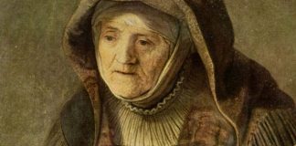 "The Prophetess Anna" by Rembrandt [cropped], public domain via Wikimedia Commons