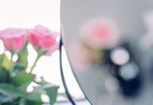 mirror and flowers