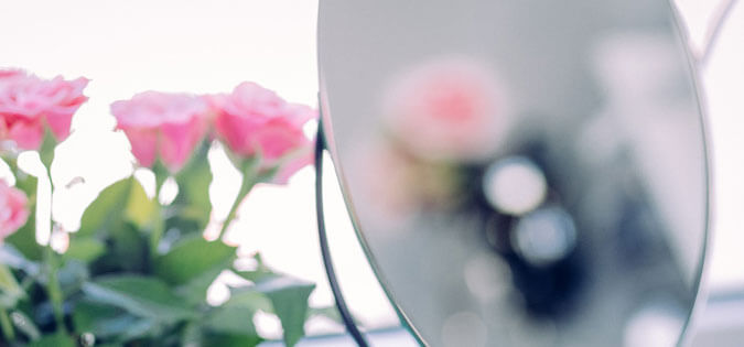 mirror and flowers